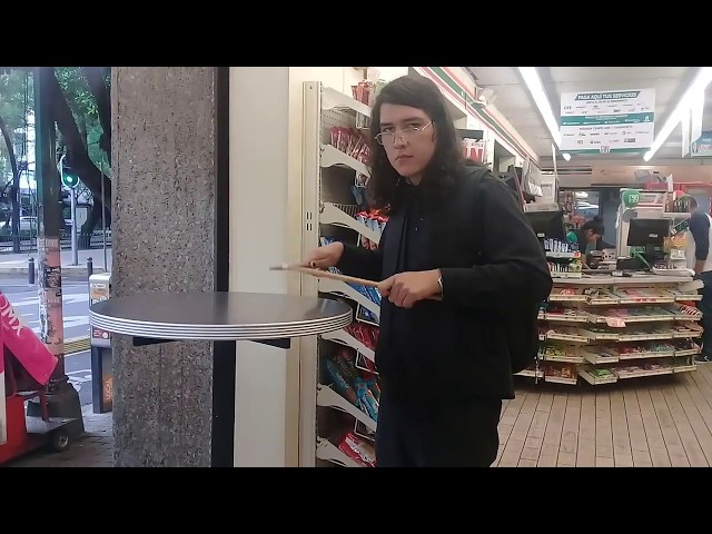 Playing a 7/11 polyrhythm inside a 7-Eleven on July 11th at 7:11 for 7 minutes and 11 seconds