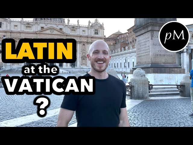 American speaks Latin at the Vatican with Priests